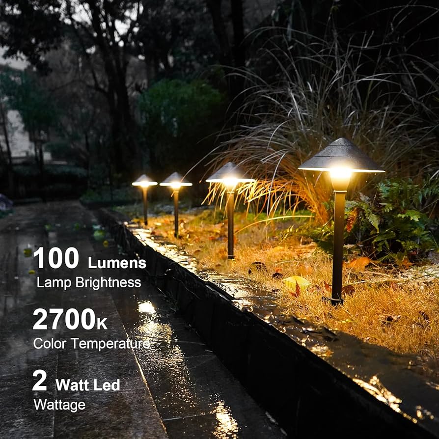 GOODSMANN Low Voltage Landscape Path Lights 6PK Kit 2W LED